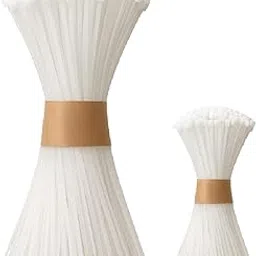 Nylon Self Locking Combo Cable Ties, 4" & 12" Inch (100, & 300 mm) Wire Organizer Ties, Zip Ties, Cable Organizer, 100 Nos Each Size Total 200 Nos Combo - White (Combo 1)-picture-11