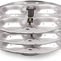 Eleven Rings 3 Plates Stainless Steel Heavy Quality Idli Stand/Idli Maker Makes 12 Large Size Idlis at Once.-picture-11
