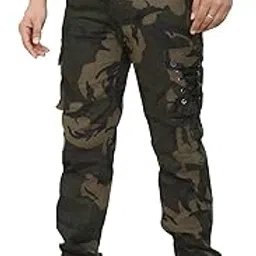 ssoshhub Men's Cotton Regular Fit Cargo Pants image 1