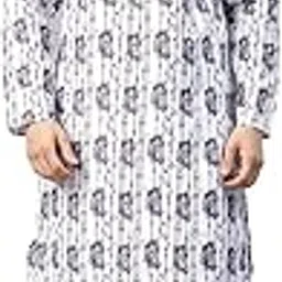luxrio Printed Kurta for Men Cotton Blend Linen Abstract Print Regular Fit-picture-11
