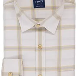 Men’s Premium Check Shirt – 100% Cotton, Tailored Fit (Between Slim & Regular), Full Sleeve, with Pocket – Smart Office & Casual Look-image-2