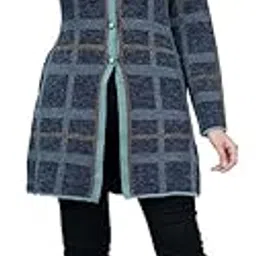 manera Women Soft Acrylic Angura Warm Wool Long Sleeves Woolen Winter wear Latest Cardigan for Women Girls with Both Side Pockets #RS819-Mid Night Blue, Size-L-picture-19