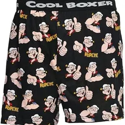 la lingerie Cartoon Printed Boxers for Men, Cool Menswear Boxer, Comfortable Boxer Shorts for Mens, Lightweight Everyday Cotton Boxers with Soft Elastic Waistband-Black-picture-36
