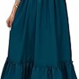 femvy Designer Rayon Solid fit and Flare Dress for Women 955-picture-43