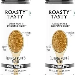 Roasty Tasty Plain Roasted Quinoa Puffs | Roasted Snacks | Healthy Snacks | Seed Snack | Crispy Puffed Snacks | Protein Puffs | Rich in Nutrients & Gluten Free | Diet Snacks | Pack of 2 (50g each) - 100g-picture-10