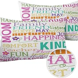LBDecor Outdoor Throw Pillow Covers 20x12 Waterproof Happy Mother's Day Outdoor Pillows Decorative Pillow Covers Cushion Covers Pillowcase for Tent Patio Garden Couch Set of 2, Warm Saying Quotes-picture-13