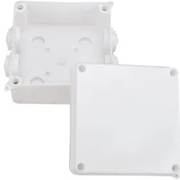 SOLIX® Waterproof VIRGIN PVC Square Junction Box for CCTV Cameras IP65, White, Size 4X4 inch (110 X 110 X 65 MM)-picture-17