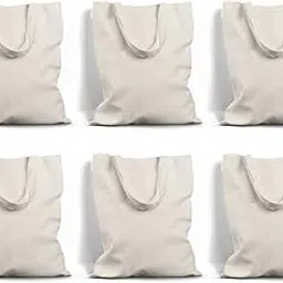 ecotribe Unisex Cotton Plain Canvas Shopping Tote Bag, Extra stong, Reusable Ecofriendly (Et-Tbag-prt_02)-picture-25