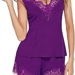 galsmaky Women's & Girl's Hot Sexy Babydoll Night Dress | Women Night Suit Set| Sexy Dress Purple Night Dress Fit Size(28 to 36) Inch-picture-13