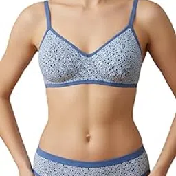 Women's Cotton Floral Print Bra and Panty Set, Adjustable Straps, Comfort Fit Lingerie-image-97