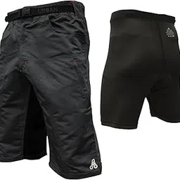 urban cycling apparel The Enduro - Men’s MTB Off Road Cycling Shorts Bundle with ClickFast Padded Undershorts with Coolmax Technology-picture-53