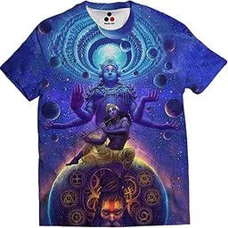 stand out Lord Krishna | Vishnu | Spiritual | Religious Blue Hindu God T-Shirt-picture-28