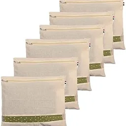 pristu Cotton Saree Storage Bags - Wardrobe Organizer with Transparent mesh window, Covers for Storage Set with Zip Closure for Clothes Bags (16 x 14 Inches) (Pack 0f 6)-picture-20