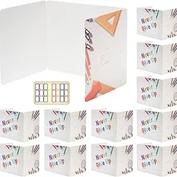 Privacy Boards for Student, Desk Dividers for Students, Cardboard Privacy Folders, Privacy Shield Folder Boards, Classroom Divider Shield for School Teachers Home (Never Give Up, 12)-picture-42