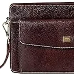 brand leather Mens Genuine Leather Toiletry Bag Cash Pouch/Money Carrying Pouch/Handbags/Cheque Bookmultipurpose Travel Pouch (Brown)-picture-11