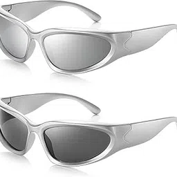 Wrap Around Y2K Sports Sunglasses for Men Women Fashion Oval Thick Frame Sun Glasses Stylish Sport Wrap Shades-image-83