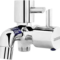 PEFKO Brass PEK121 Turbo 2 Way 2 in 1 Bib Cock Taps Compatible for Washing Machine, Bathroom, Toilet Hose with Teflon Tape and Wall Flange, Chrome (Turbo)-picture-14