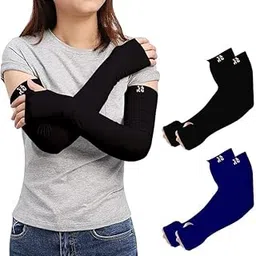 CABLE GALLERY Arm Sleeves Men & Women Sunlight Protection Protection from Dust, Pollution, Sunburn, UV Protection - Suitable for, Sports - Hand Summer Gloves-picture-14