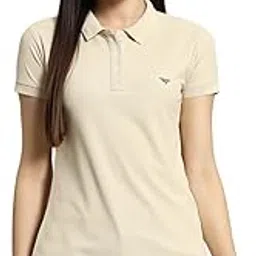 Women Solid Half Sleeves Polo Neck T-shirt-BZR2001-picture-41