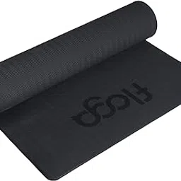 Floga TPE Anti-Slip Yoga Mat for Men & Women | 6mm Extra Thick Mat with Carry Bag | Ideal for Gym Workout, Home Fitness & Yoga Exercise | Eco-Friendly, Sweat Resistant (Black, 183x61cm)-picture-12