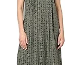 sweet dreams Women Printed Round Neck Half Sleeves Cotton Rich Maxi Nightdress-picture-44