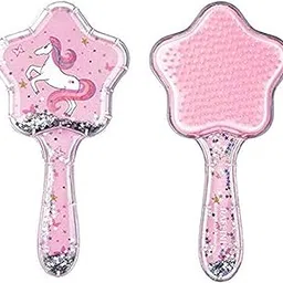 Vagminekreations Cute & Latest Unicorn Imported Novelty Glittery Star Brush Detangler Paddle Cushion Antistatic Hair Loss Massage Hairbrush 3D Unicorn Kids Hair Brush/Hair Comb-picture-12