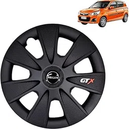 PRIGAN Wheel Cover for Maruti Alto K10 13 Inch Matte Black Wheel Cap (Available in 12,13,14,15 Inch) (Set of 4 Pcs) (Press Fitting) Model- GTX Matte BLACK-13-image-36