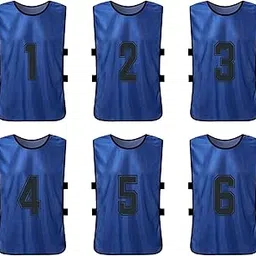 JUANZI Numbered Soccer Jerseys,6 PCS Adults Soccer Pinnies Quick Drying Football Team Jerseys Youth Sports Soccer Team Training Numbered Bibs Practice Sports Vest-picture-20