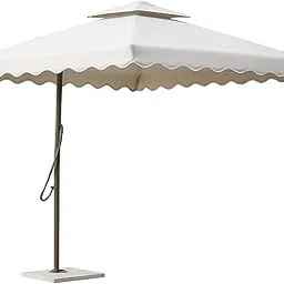 BEYOND SKY Outdoor Patio Umbrella Square Canopy with Side Pole Stand, UV Protection, Heavy Duty Base, Garden & Balcony Shade-picture-14