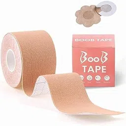 Women's & Girl's Multipurpose Breast Lifting Boob Tape with Nipple Pasties (Free-Size)-image-10