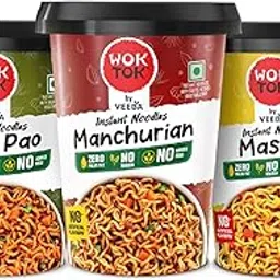 VEEBA Instant Cup Noodles Masala| Manchurian| Kung Pao| Made with no Palm Oil| no Maida | no Added MSG 277.5 gram (Pack of 3)-picture-25