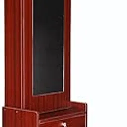 Raja Stores Generic Dressing Table with Storage, Light & Stool in Rosewood Color Dressing Table-image-47