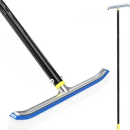 DEROFIT Swimming Pool Brush,Heavy Duty Pool Cleaning Brush with Adjustable Pole Length from 2.6-6FT ,18" Polished Nylon Bristles Pool Brush for Cleaning Swimming Pool,Wall,Pool Floor and Tiles-image-31