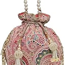 anekaant Droop Paisely Embroidered Georgette Potli-picture-27