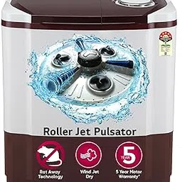 LG 8 Kg 5 Star Wind Jet Dry Rat Away Technology Semi-Automatic Top Loading Washing Machine (P8030SRAZ, Roller Jet Pulsator, Collar Scrubber, Lint Collector, Burgundy)-image-24