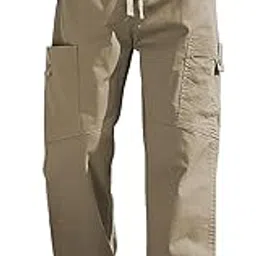 smowkly Men’s Cotton Cargo Pants | Casual Trousers for Men | Comfortable Lower for Men | Breathable Pants with 6 Pockets & Drawstring Elastic Waistband-picture-31