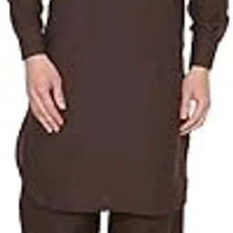 royal kurta Men's Classic Collar Cotton Blend Embroidered Pathani Suit-picture-45