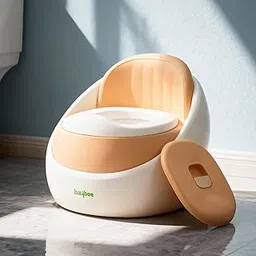 Baybee Tootie Baby Potty Seat for Kids 1-5 Years with Cushion Seat,Anti-Urine Splash Guard, Detachable Bowl, Closing Lid | Kids Toilet Seat | Portable Potty Training Seat for Baby & Kids (Khaki)-image-17