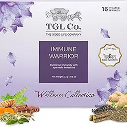 TGL Co. Immune Warrior Green Tea (16 Tea Bags) | Stress Relief & Relaxation | Immunity Booster | Supports Detox & Digestion | Antioxidant-Rich Herbal Blend-picture-24