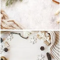 SAVIAURA 2-in-1 SAVIAURA 3D Double-Sided Photography Backdrop | Waterproof | 1 Sheet | Printed Prop Patterns (#36- Winter & Snowflakes Surface Pattern)-picture-17