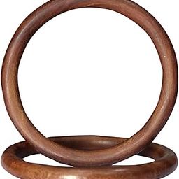 generic trendNtrade Wooden Bag Handle 1 Pair for Macrame Purse, Bag, & Crafts Natural sheesham 4.5inch Round (Buy and GET 2.5" Ring 1 Pair Free)-picture-11