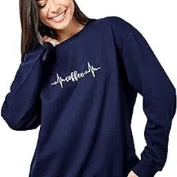 enitor Women's Loosefit Printed Sweatshirts with Round Neck Coller-picture-36