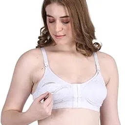 bodysize Women's Front Open Cotton Full Cup Non-Padded Nursing Bra, Feeding Bra & Maternity Bra for Comfortable Support, Easy Breastfeeding Access, Soft & Breathable for New Moms-picture-16