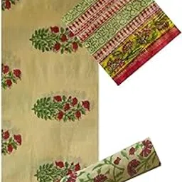 eddika Women unstitched cotton suit with kota doriya dupatta and cotton bottom (Mustard and black)-picture-31