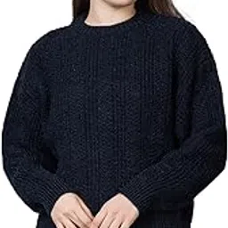style dusk Women 100% Wool Pullover Sweater for Winter Wear | Full Sleeve | Stylish Sweater Crafted with Comfort Fit and Modern Clothing for Winter Season-picture-45