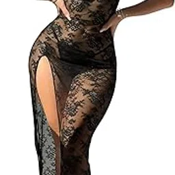 luxzii - a touch of luxury LUXZII Sexy Lingerie for Women Embroid Babydoll Sleepwear, V Neck Nightwear Bedroom Babydoll Dress for Honeymoon, Anniversaries, Birthday image 1