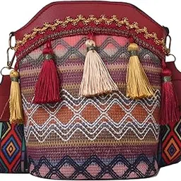 syga Sling Bag For Women'S Pu Material With Bucket Type, Crossbody Ethnic Style Bag-picture-46