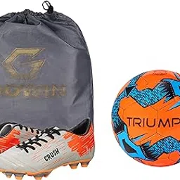 triumph Football Pvc Boss Orange With Gowin Football Shoe Crush Silver Orange Size-6-picture-16