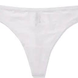 Bonjour Women's Cotton Fitted Bikini Style Underwear | Women Thong Panty | Women Seamless Panty | Low Rise Sexy Solid G-String Sexy Lingerie Panties Briefs | 100% Super CottonTHONG (XL, White)-picture-28