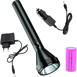 3 Mode Rechargeable Long Range LED 800 Meter Torchlight Metal Body Waterproof Torch (Multicolor)-picture-21